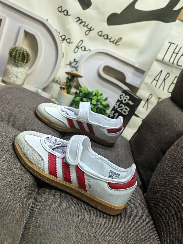 Samba jane ballerina white red