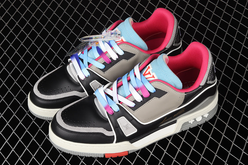 LV 2021S trainer black grey pink