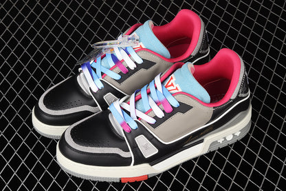 LV 2021S trainer black grey pink