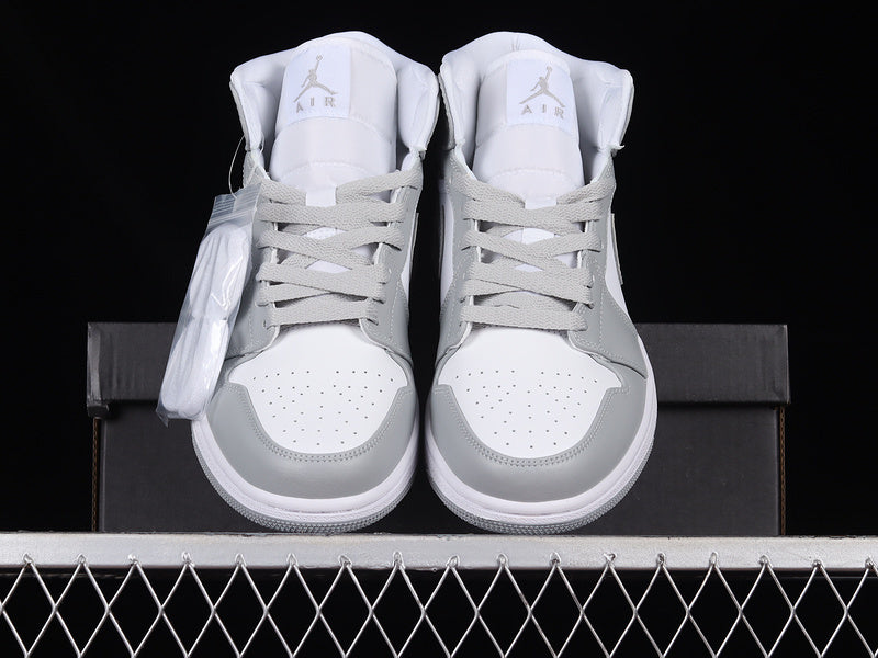 Jordan 1 Mid white grey