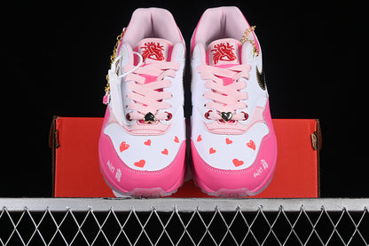 Air Max 1 fucsia hearts