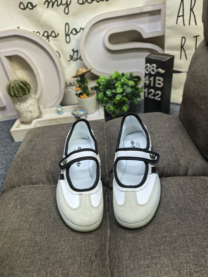 Samba jane ballerina white bold black