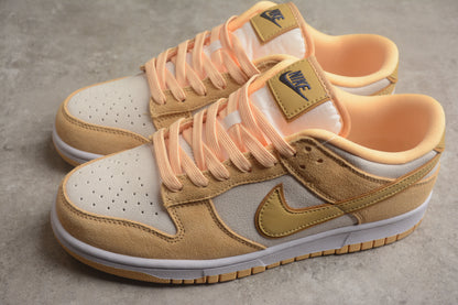 Dunk Low gold suede