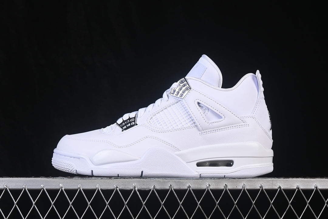 Jordan 4 white metallic silver
