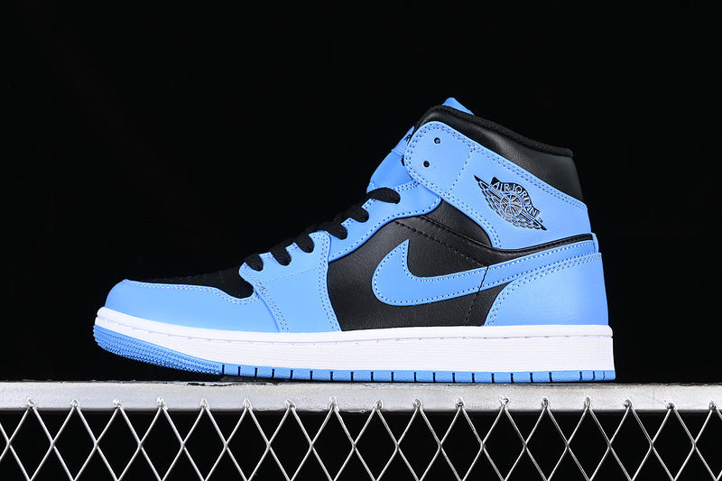 Jordan 1 Mid black blue