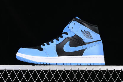 Jordan 1 Mid black blue