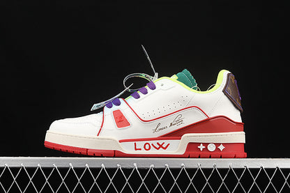 LV 2021S trainer white red purrple green