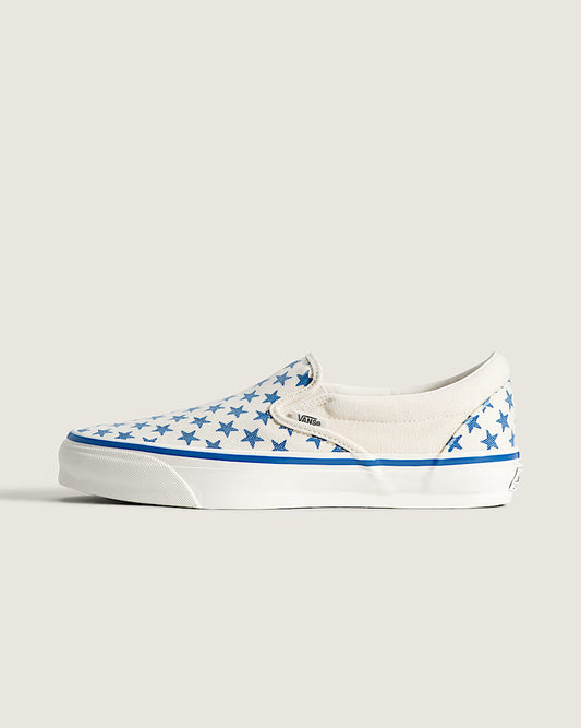 Vans slip-on white blue
