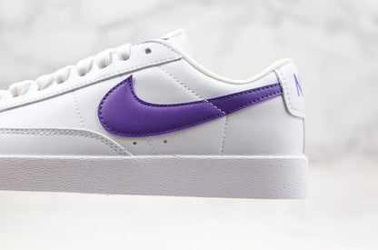 Blazer low purple swoosh