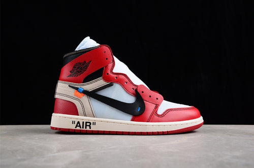 Jordan 1 High Off White red