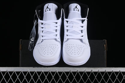 Jordan 1 Mid white black