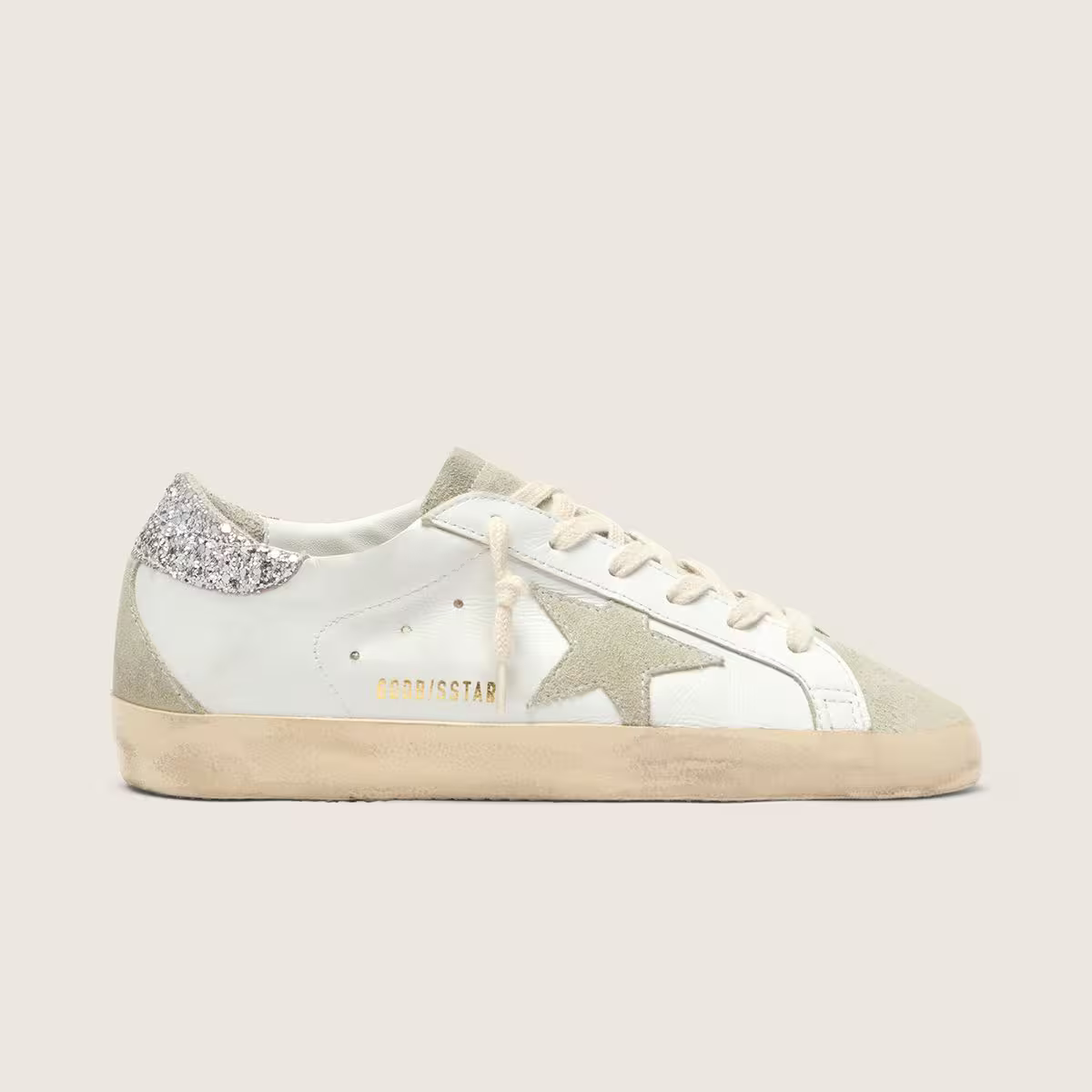 Golden Goose glitter heel tab