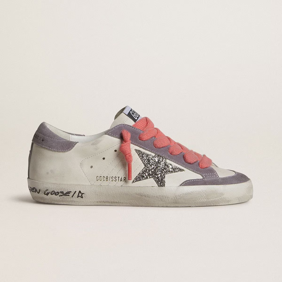 Golden Goose silver glitter star