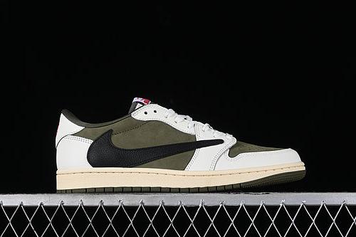 Jordan 1 Low reverse olive