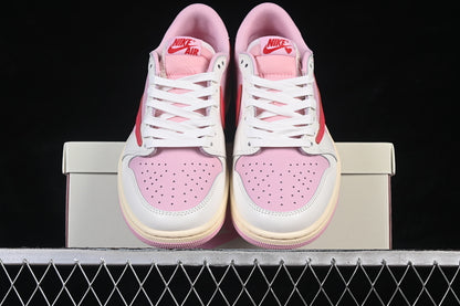 Jordan 1 Low x Travis Scott pink red swoosh