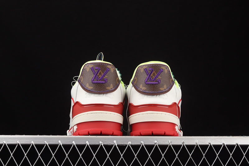 LV 2021S trainer white red purrple green