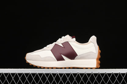 New Balance 327 white burgundy
