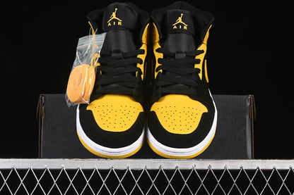 Jordan 1 Mid black yellow