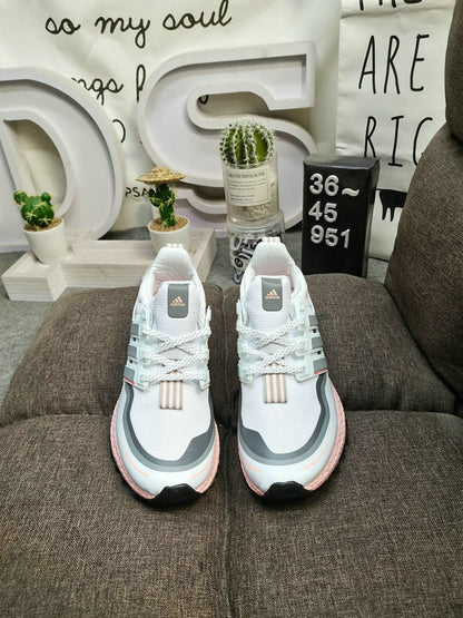 UltraBoost white grey pink