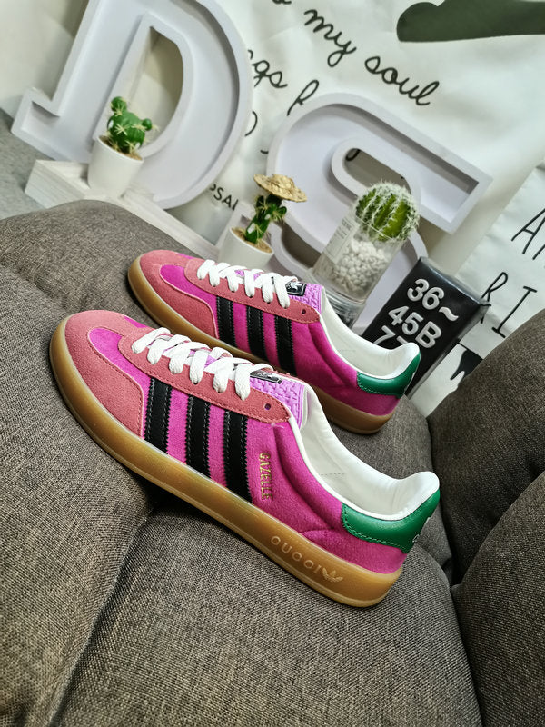 Gazelle x Gucci pink velvet