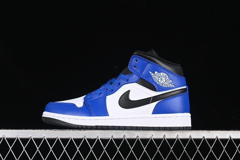 Jordan 1 Mid white blue black