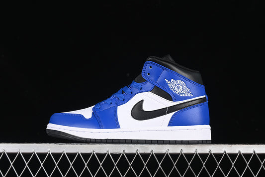 Jordan 1 Mid white blue black