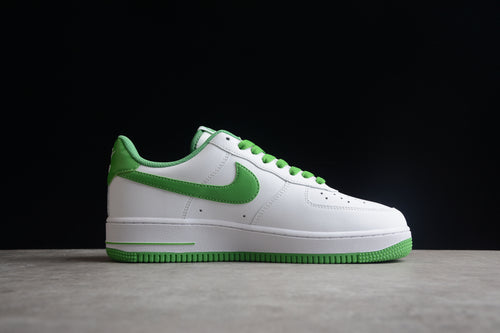 Air Force 1 white green swoosh