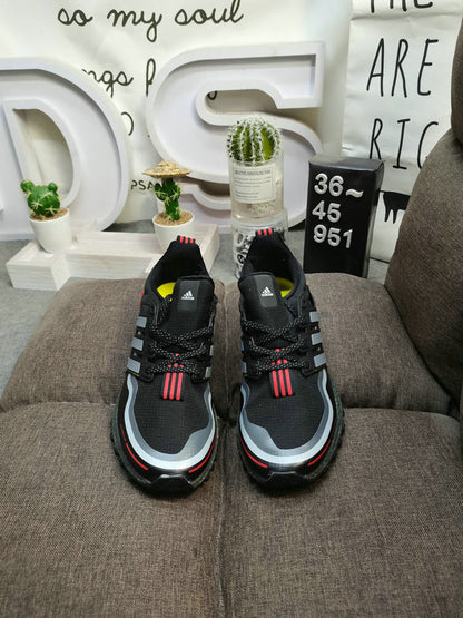 UltraBoost black red
