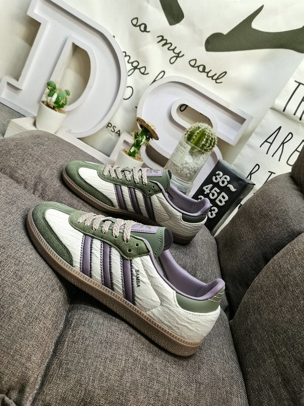 Samba rough white green purple