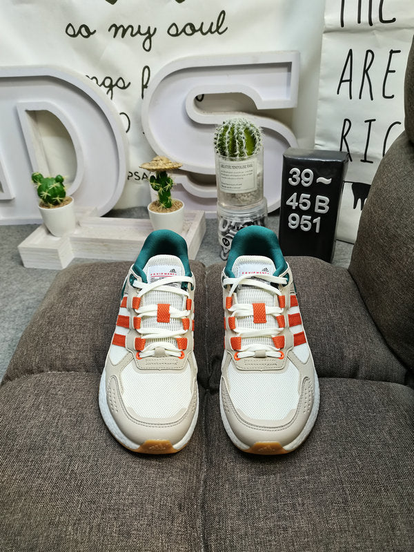 Equipment + white orange green
