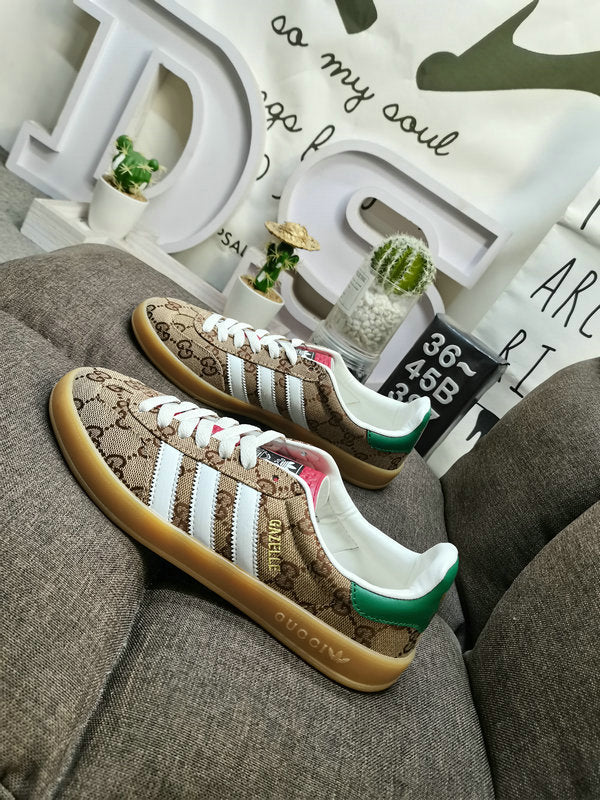 Gazelle x Gucci beige monogram