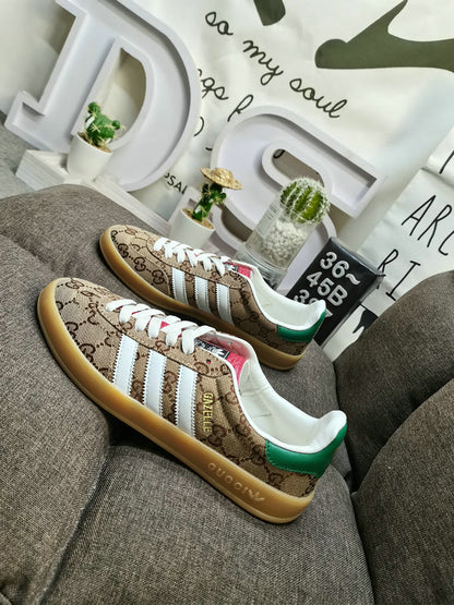 Gazelle x Gucci beige monogram
