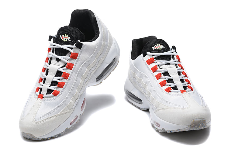 Air Max 95 white red swoosh