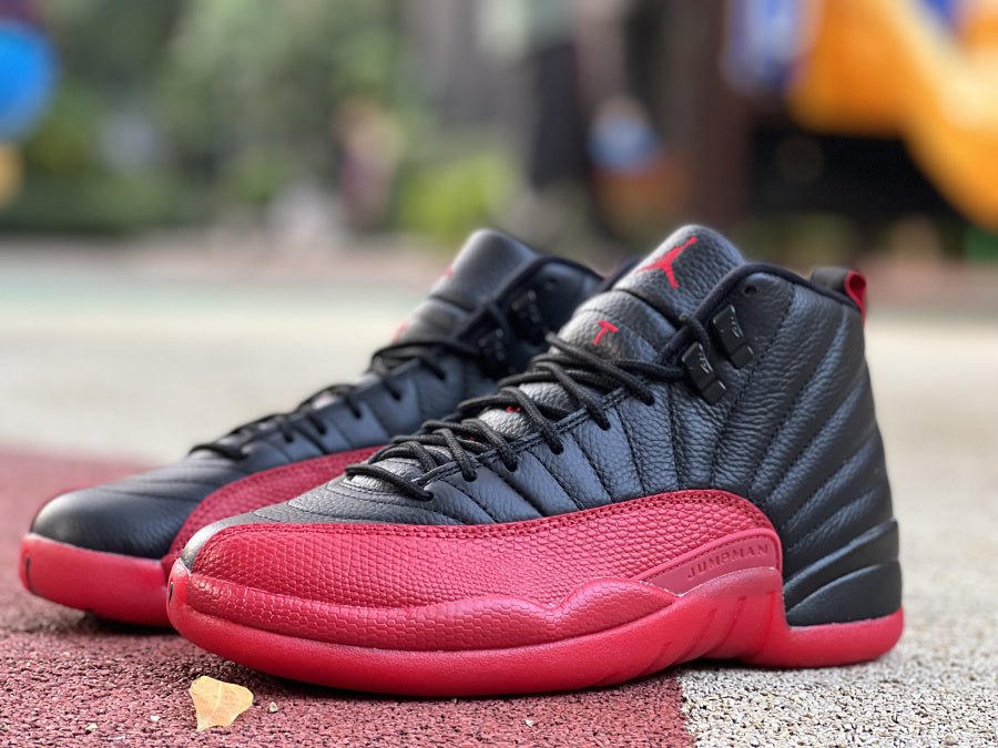 Jordan 12 black red