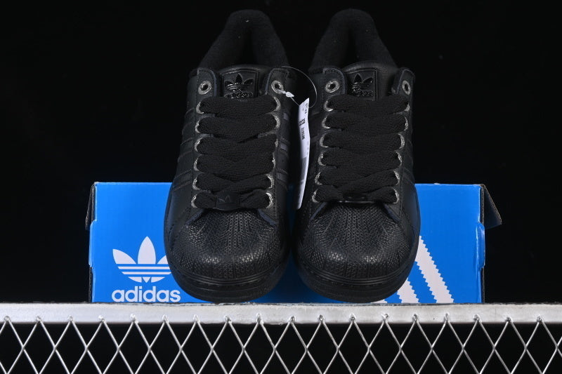 Superstar black leather