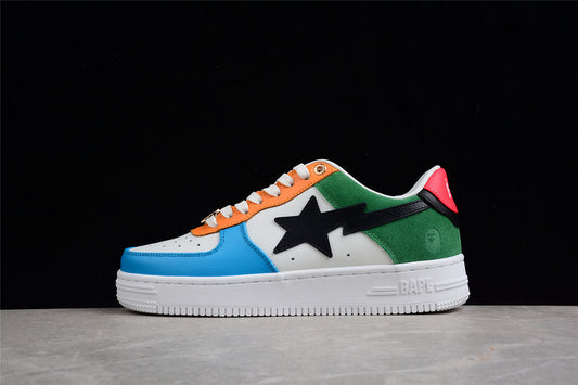 BAPE STA white multicolor