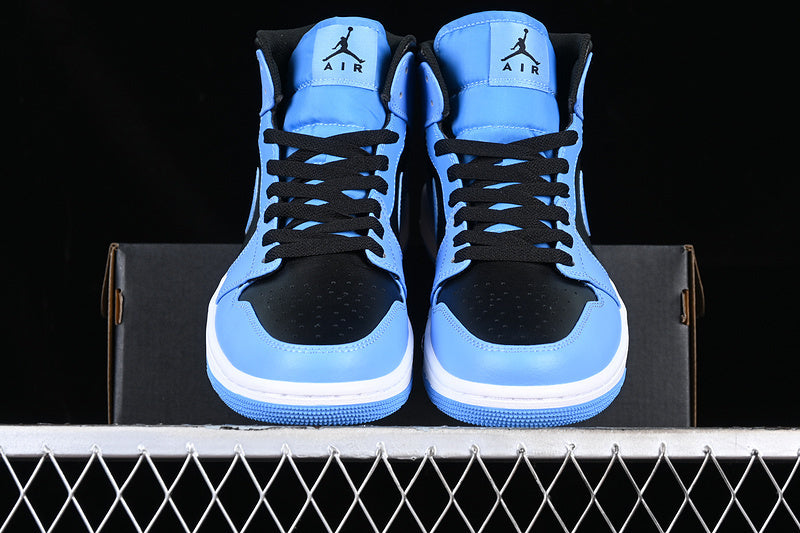 Jordan 1 Mid black blue