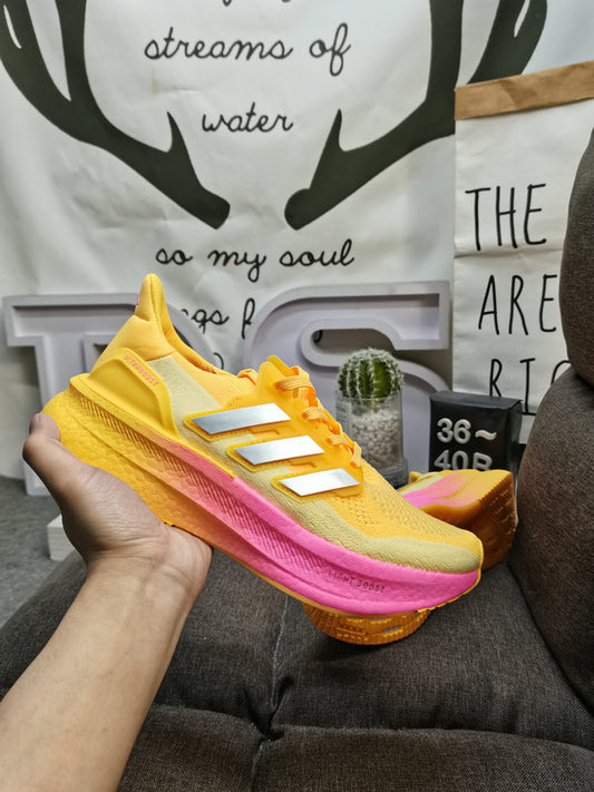 UltraBoost yellow pink