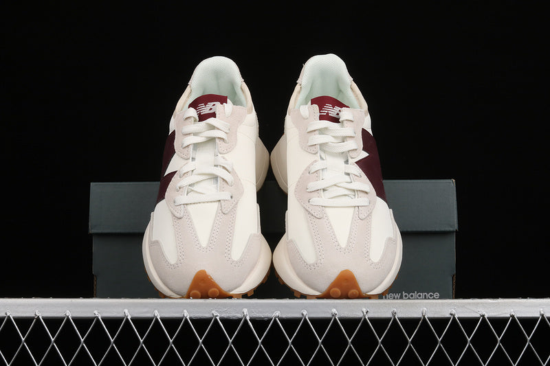 New Balance 327 white burgundy
