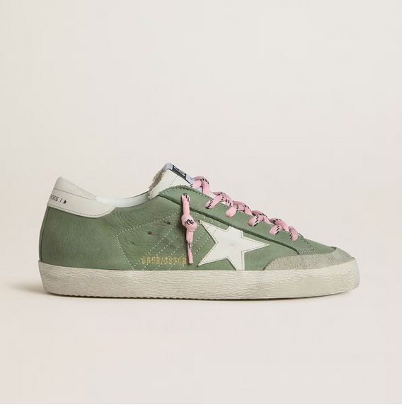 Golden Goose green nubuck