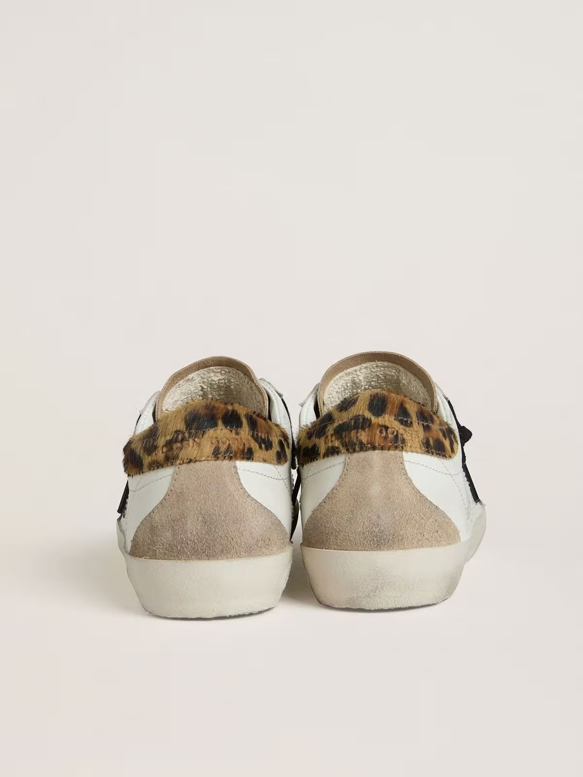 Golden Goose black glitter star leopard