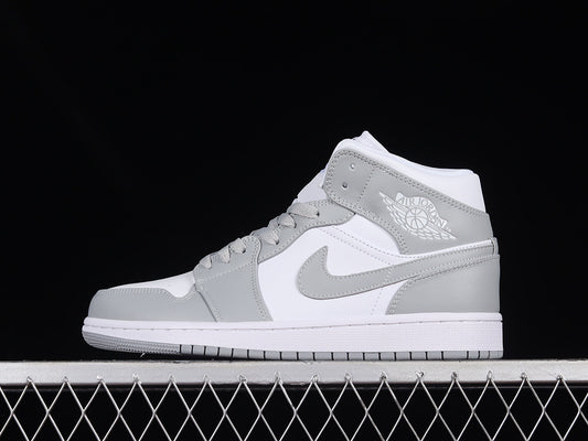 Jordan 1 Mid white grey