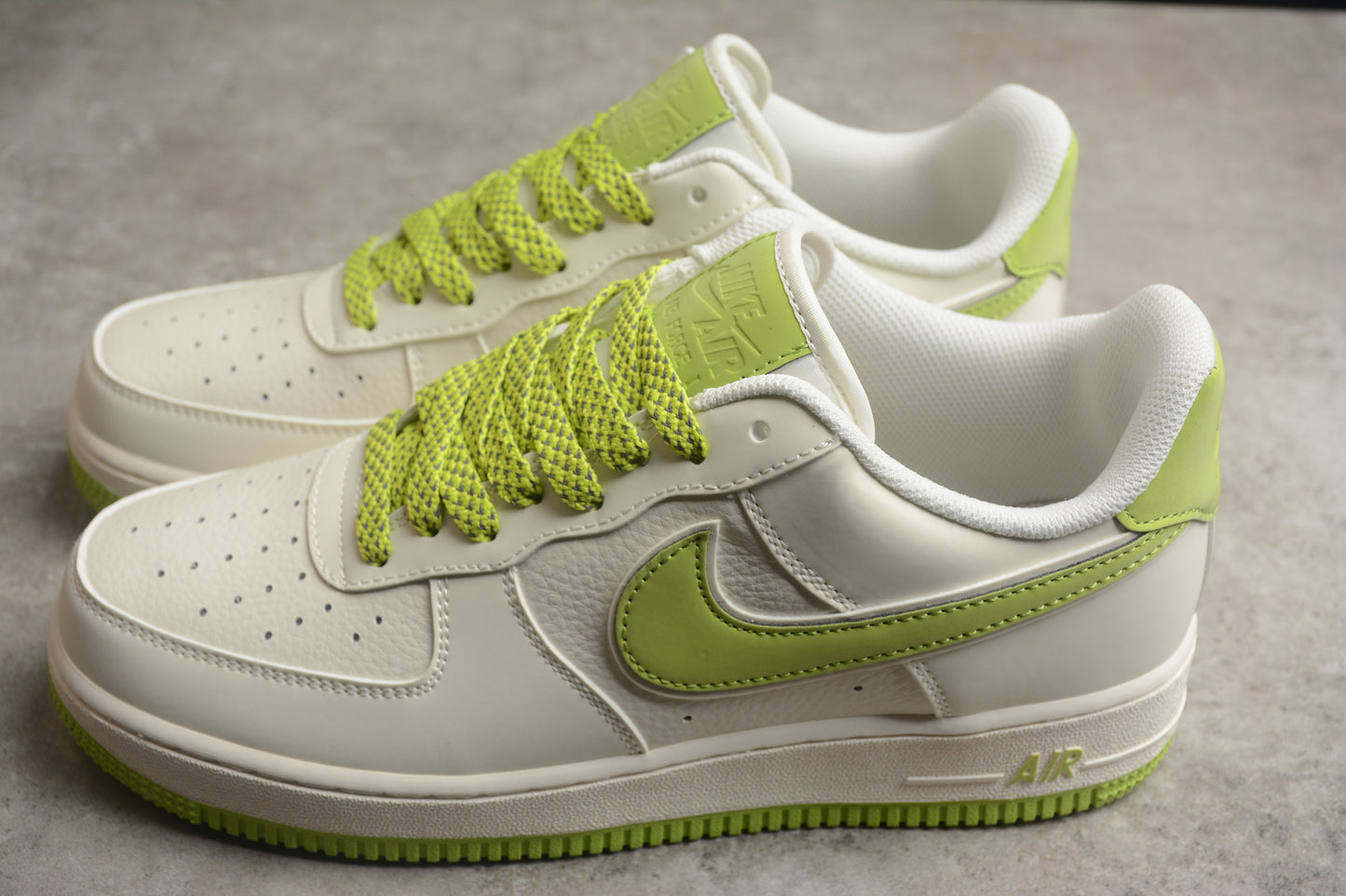Air Force 1 white pistachio green swoosh
