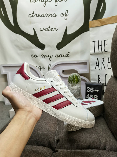 Gazelle white burgundy