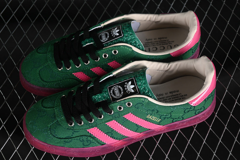 Gazelle x Gucci green GG monogram